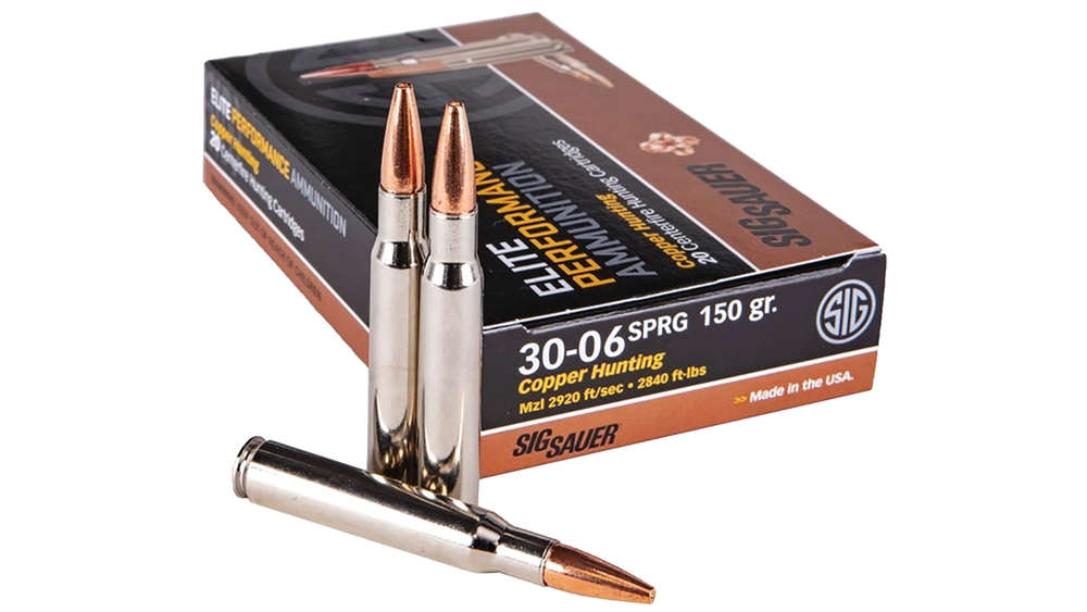 Ammunition Sig Sauer 2840 ft lbs 30 06 SIG E3006H1-20     ELITE HUNT 3006   150 GR  20/10